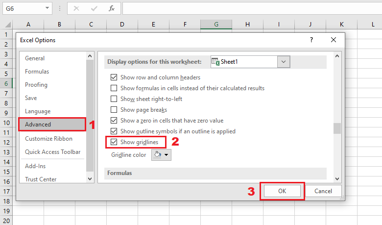 Enabling Gridlines on Windows 2