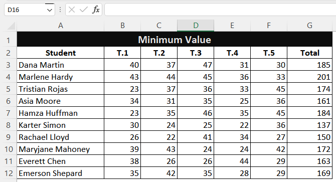 Minimum Value from an Array with Logical Function 1