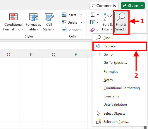 Separating with Find and Replace 5