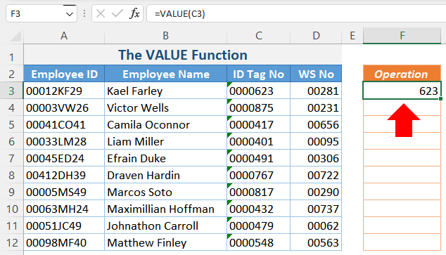 Using the VALUE Function 4