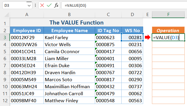 Using the VALUE Function 6