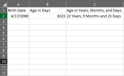 Calculating Age 16