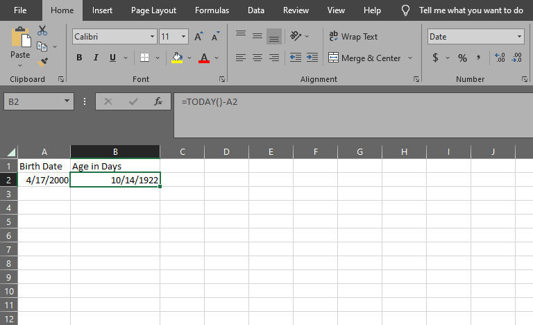 Calculating Age 9
