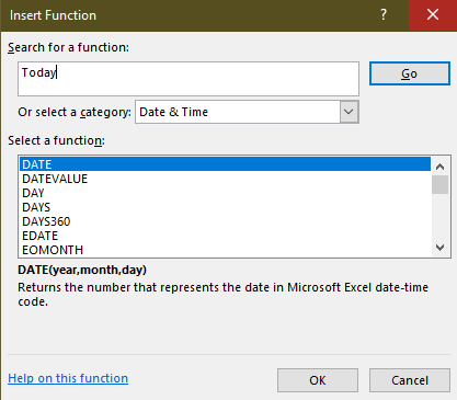How to Access the TODAY Function 12
