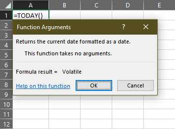 How to Access the TODAY Function 15