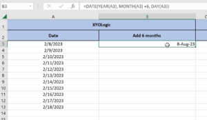 How to Add 6 Months to a Date in Excel: 2 Quick and Easy Methods - XYOLogic