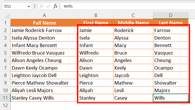 Using the Text to Columns Option 6